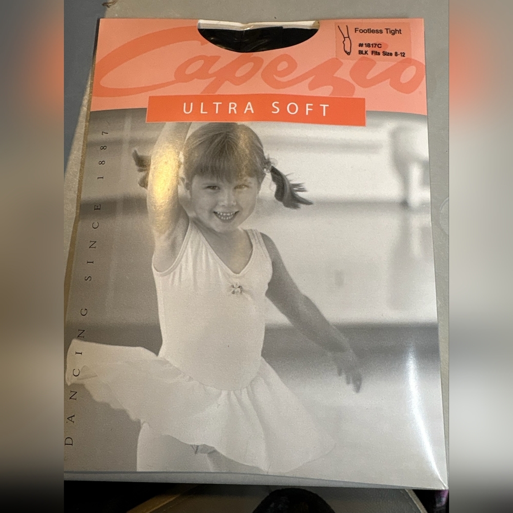 Capezio Ultra Soft Footless Tights - Black, 1817C